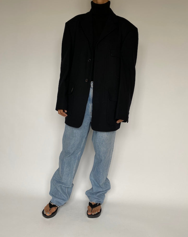 VINTAGE OVERSIZED WOOL BLENDED BLAZER 1464