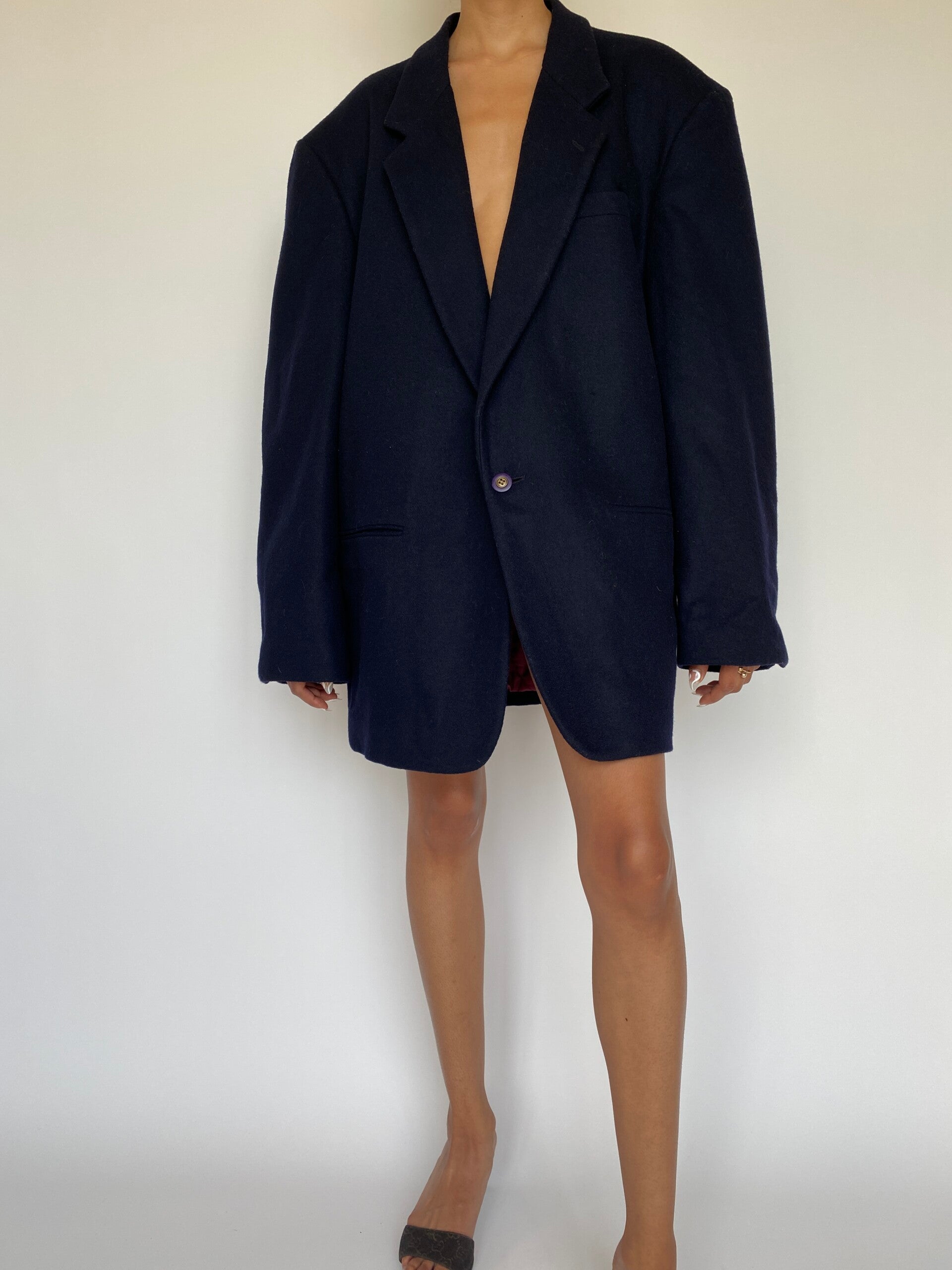 VINTAGE OVERSIZED WOOL BLENDED BLAZER