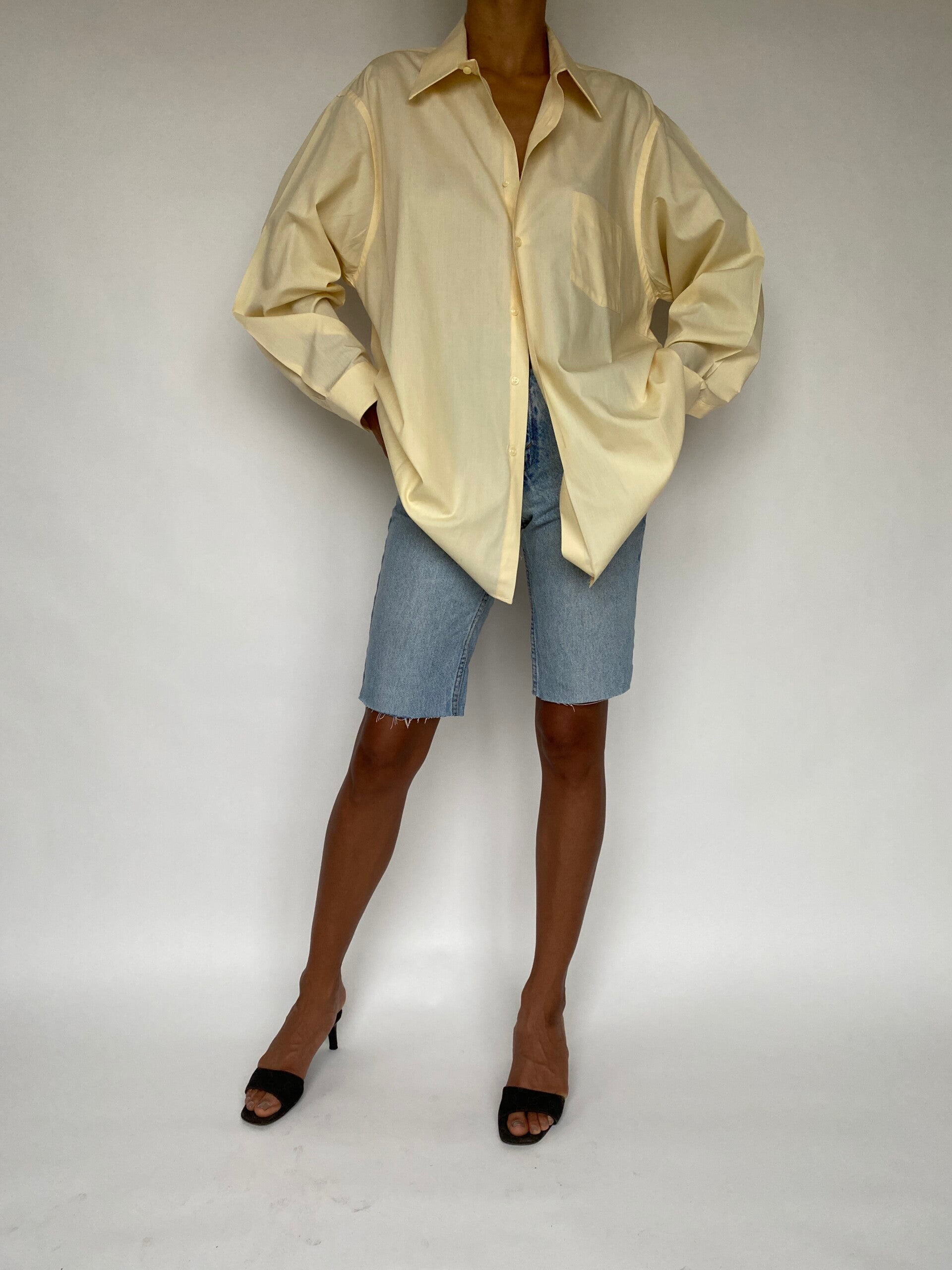 VINTAGE OVERSIZED YELLOW SHIRT 776-5