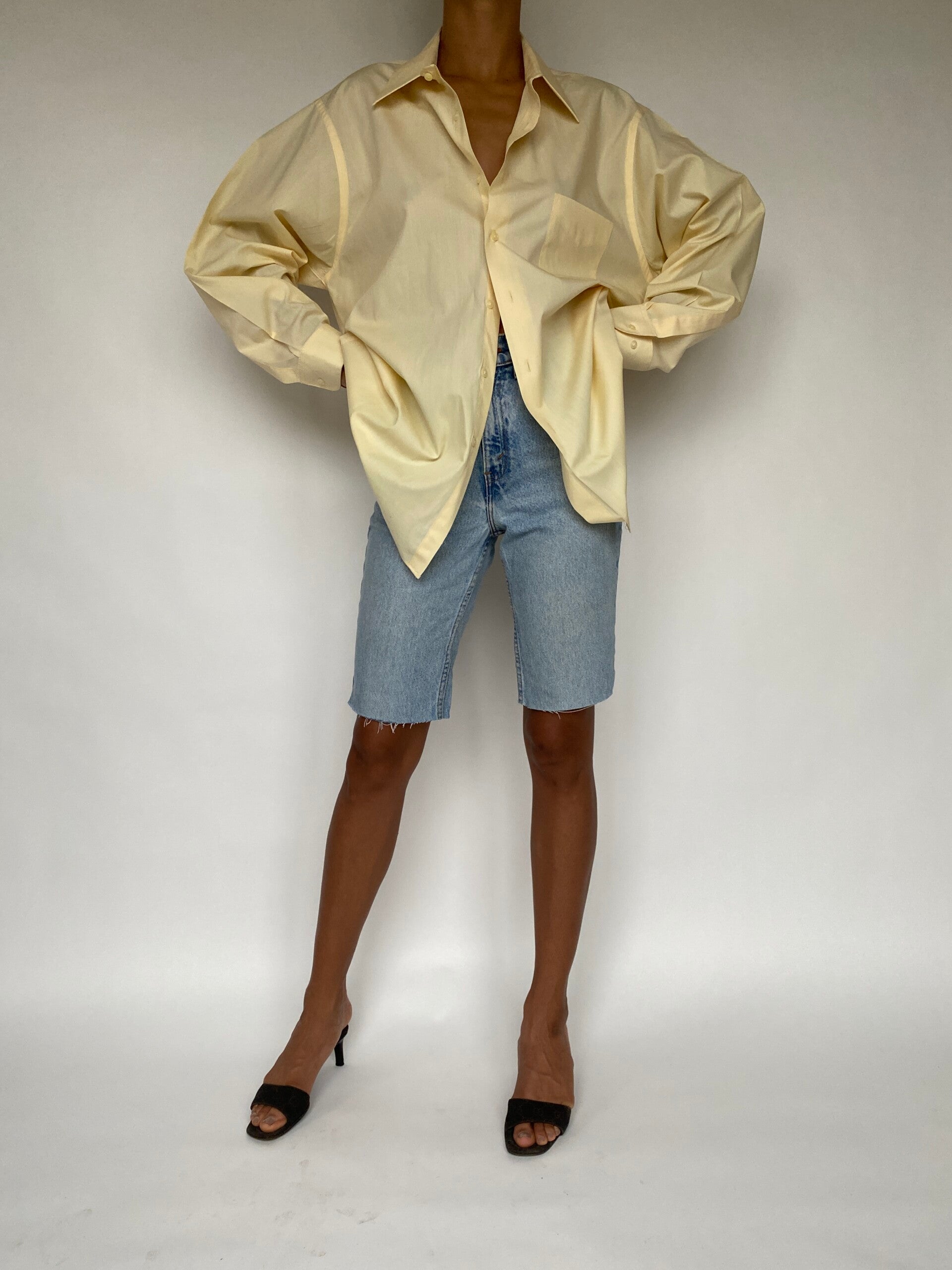 VINTAGE OVERSIZED YELLOW SHIRT 776-6