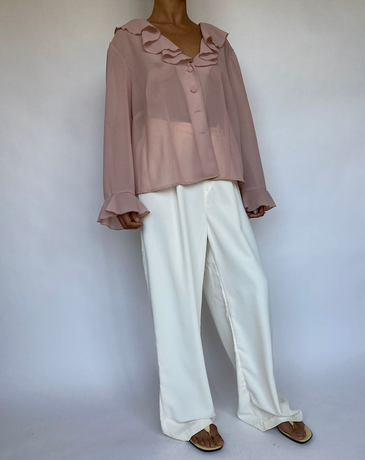 VINTAGE PINK BLOUSE 768-3