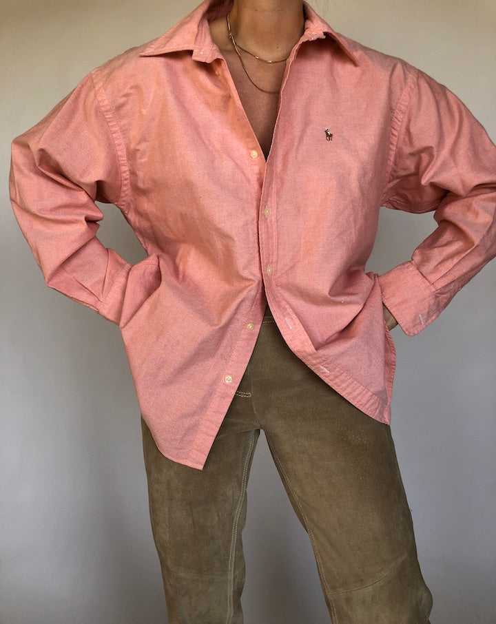VINTAGE PINK RALPH LAUREN SHIRT 326