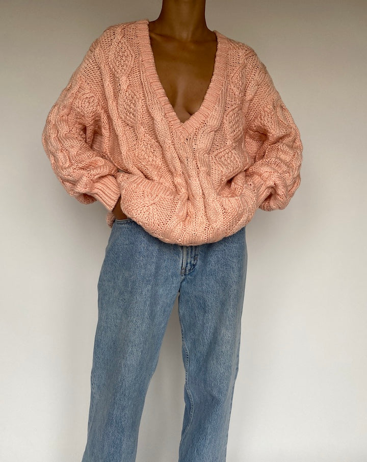 VINTAGE PINK SWEATER 773-3
