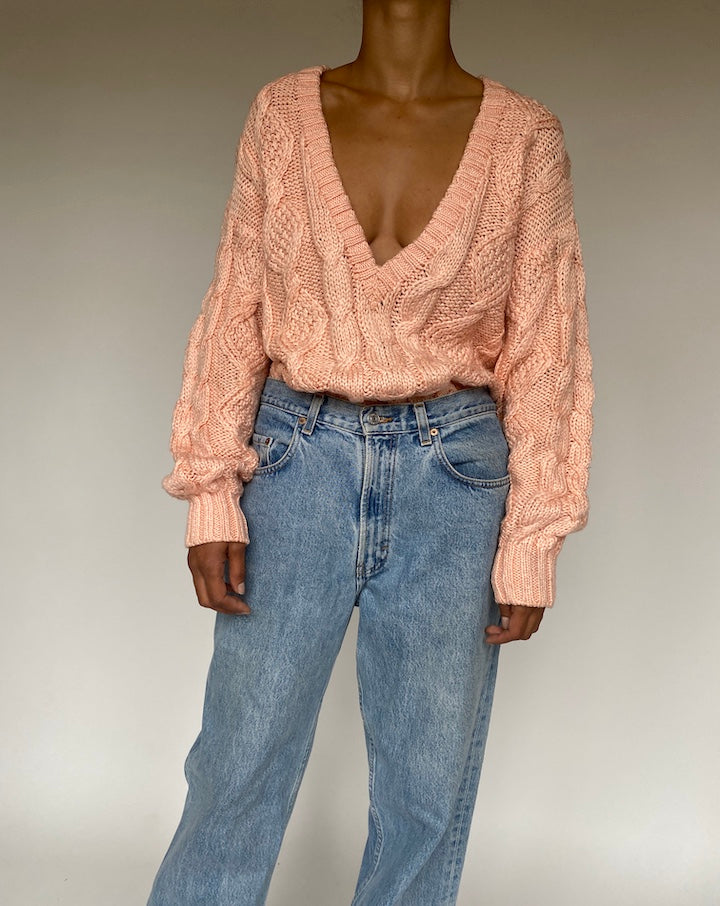 VINTAGE PINK SWEATER 773-4