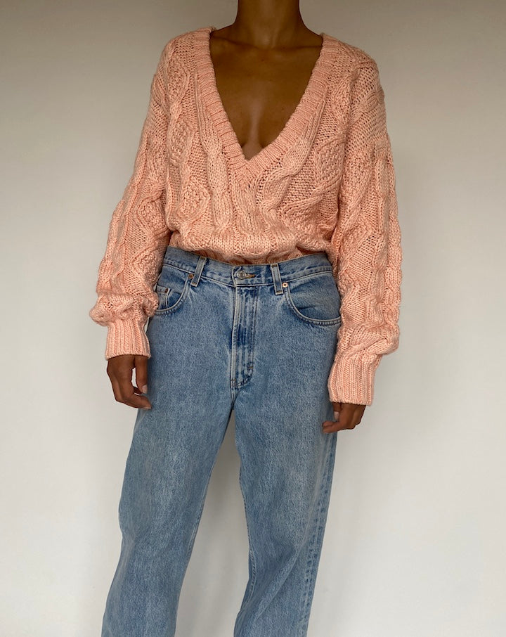 VINTAGE PINK SWEATER 773-5