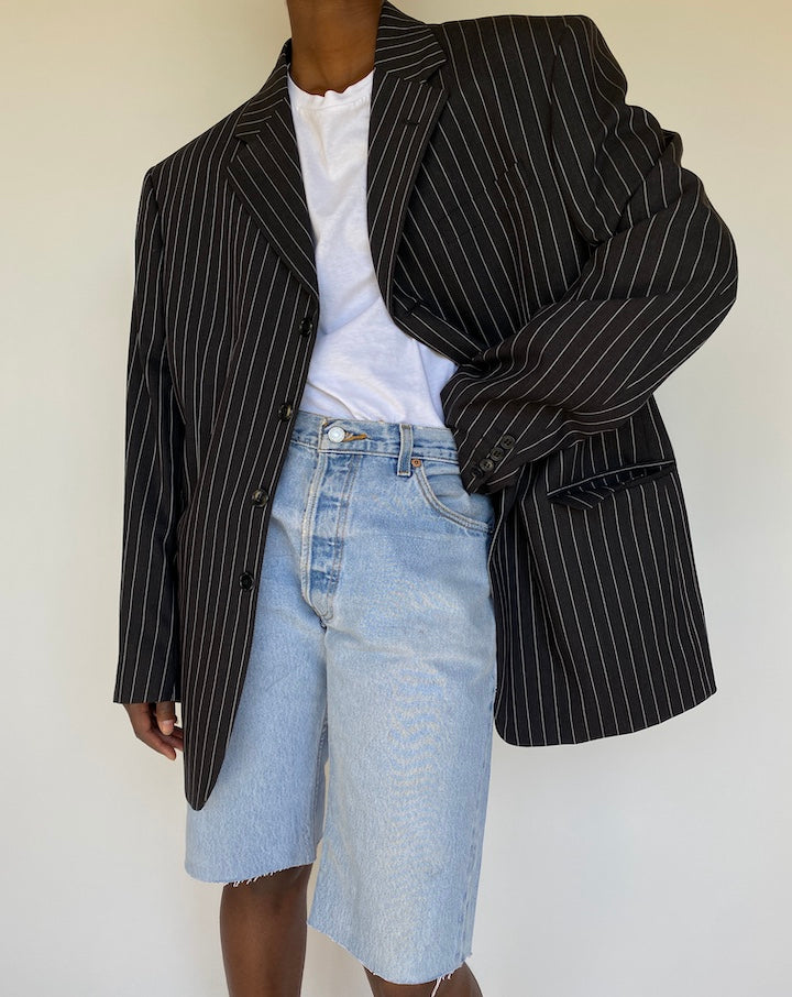 VINTAGE PINSTRIPED BLAZER 1180