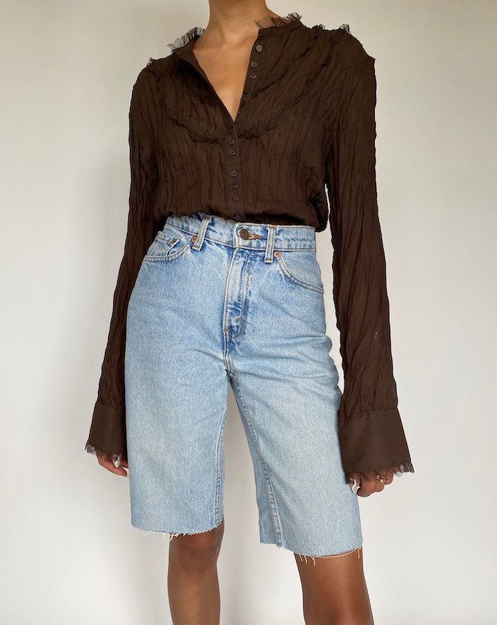 VINTAGE PLEATED SHIRT 839-2