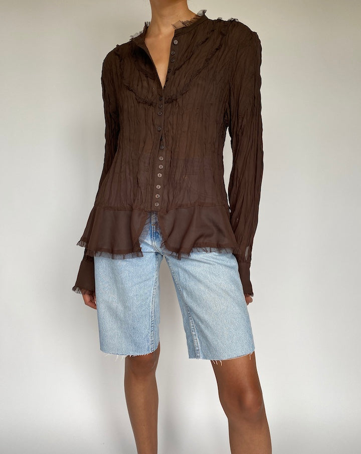 VINTAGE PLEATED SHIRT 839-5