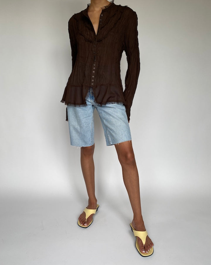 VINTAGE PLEATED SHIRT 839-6