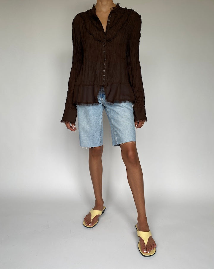 VINTAGE PLEATED SHIRT 839