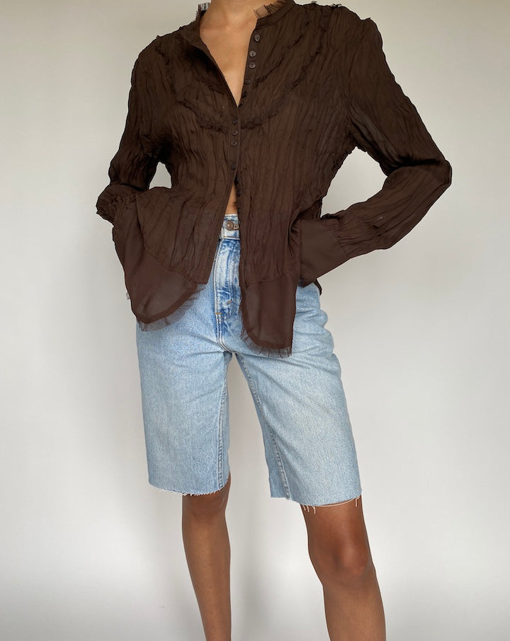 VINTAGE PLEATED SHIRT 839