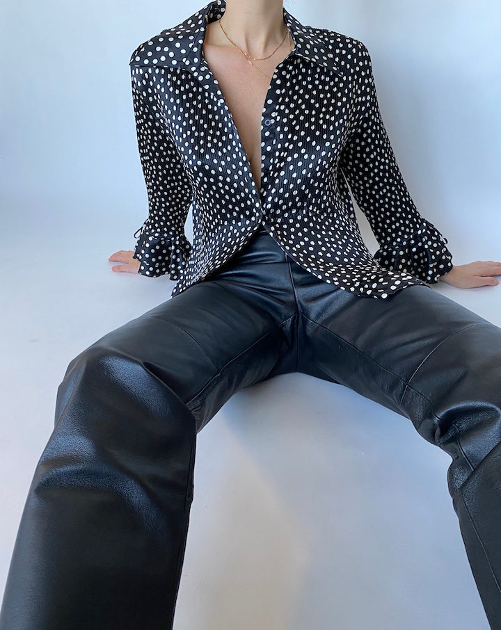 VINTAGE POLKA DOT BLOUSE 486-2