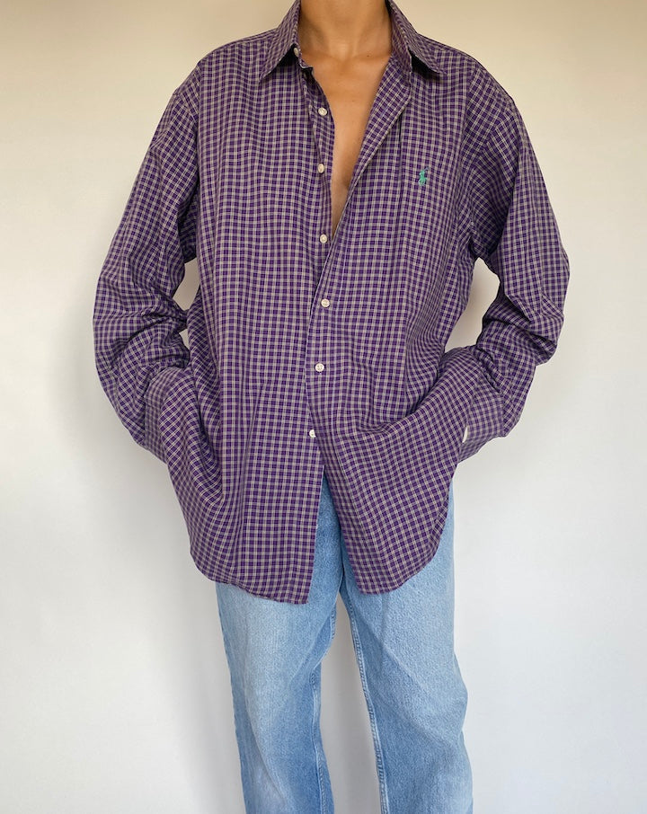 VINTAGE PURPLE RALPH LAUREN SHIRT 1361-3