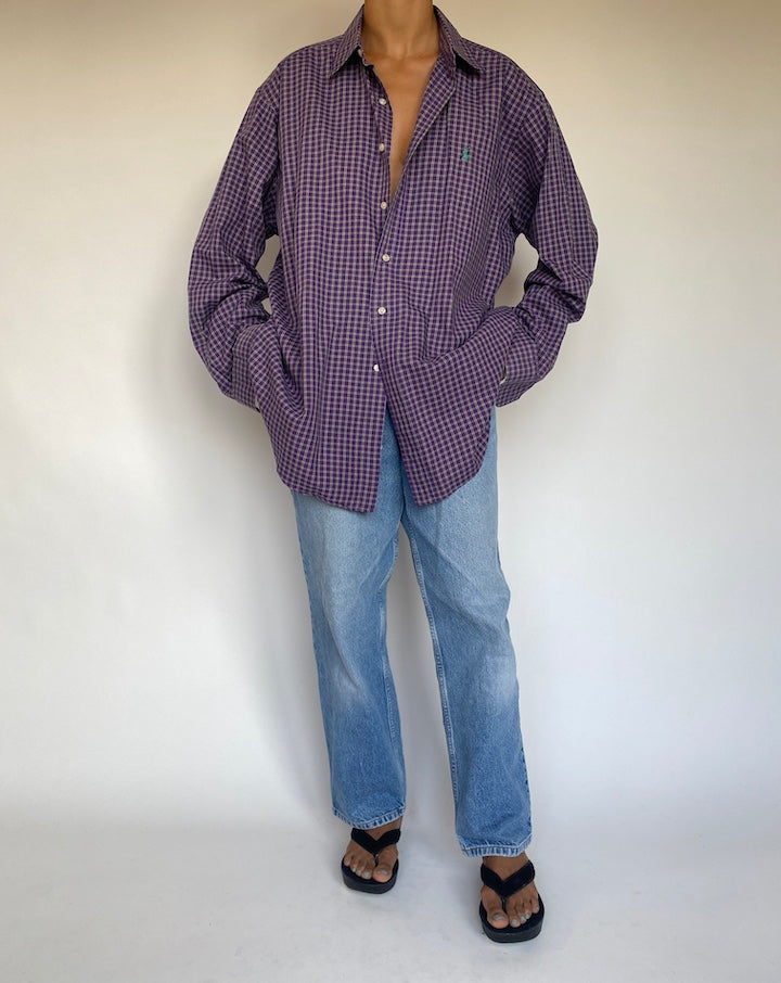 VINTAGE PURPLE RALPH LAUREN SHIRT 1361