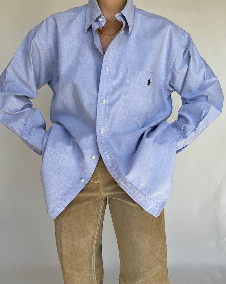 VINTAGE RALPH LAUREN LIGHT BLUE SHIRT 2