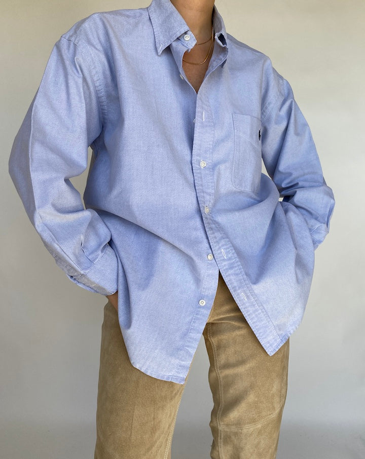 VINTAGE RALPH LAUREN LIGHT BLUE SHIRT