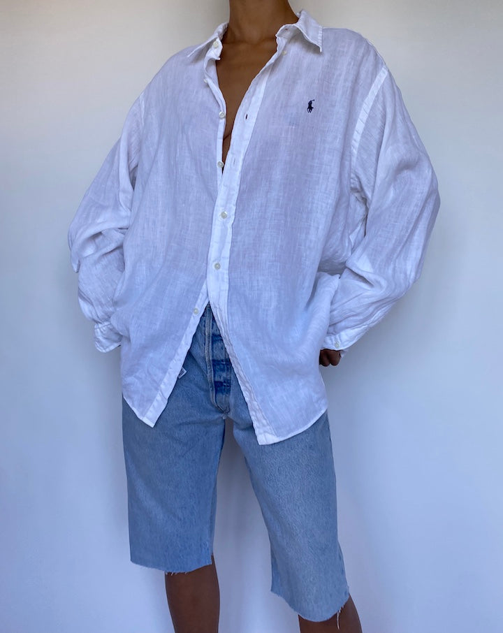 VINTAGE RALPH LAUREN LINEN SHIRT 925-4