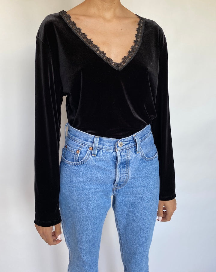 VINTAGE RALPH LAUREN V-NECK TOP 02-6