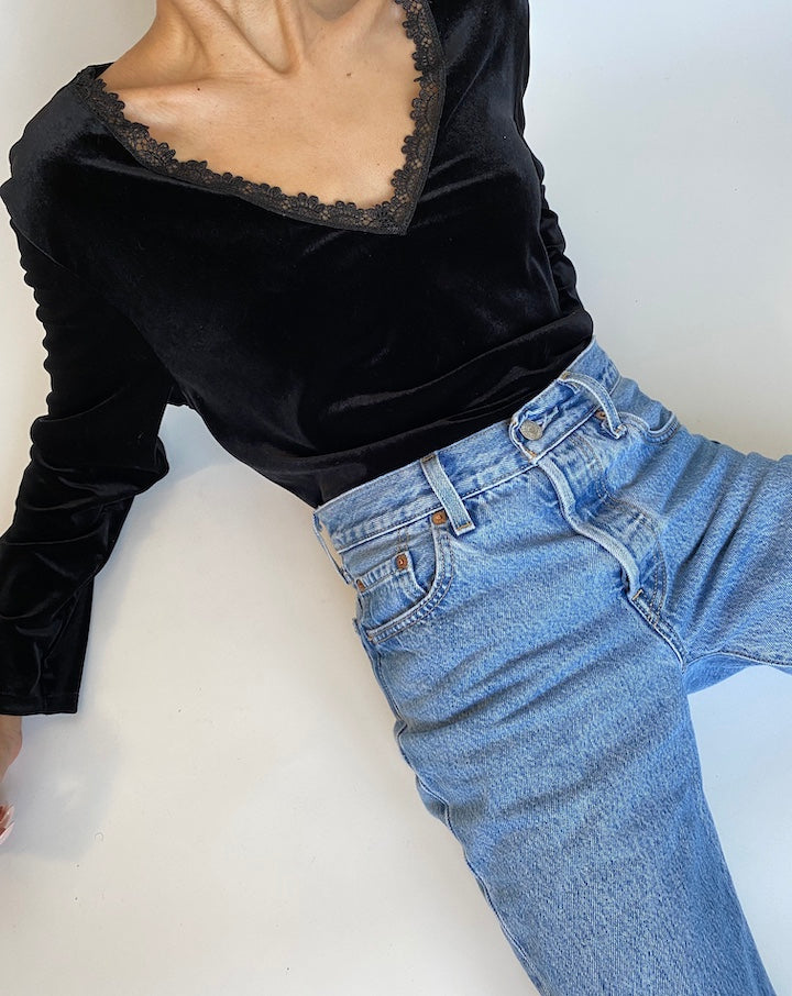 VINTAGE RALPH LAUREN V-NECK TOP 02