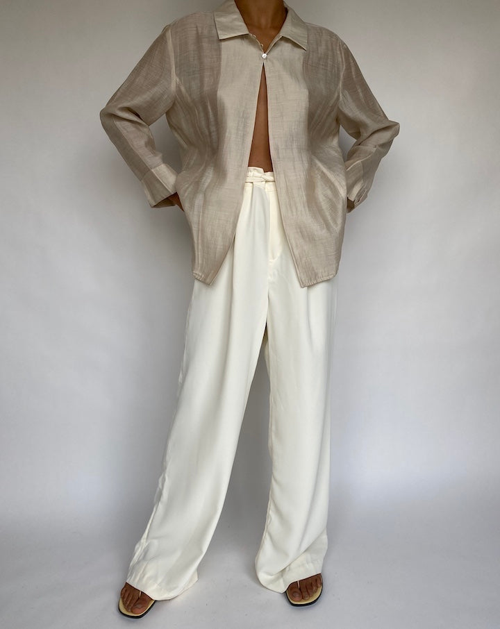 VINTAGE SHEER BEIGE TOP 733