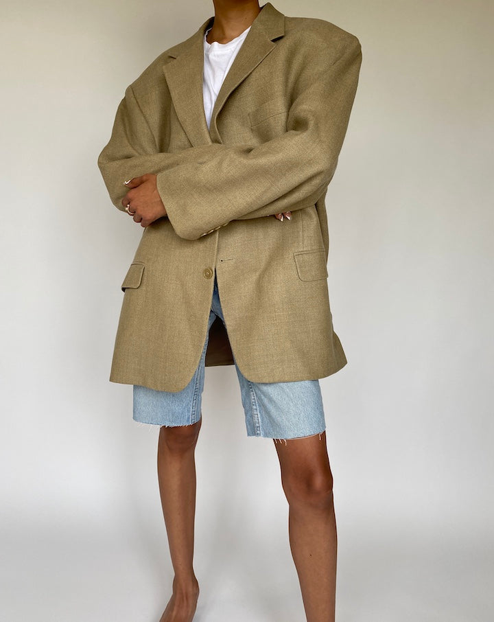 VINTAGE SILK AND WOOL BLAZER 825-3