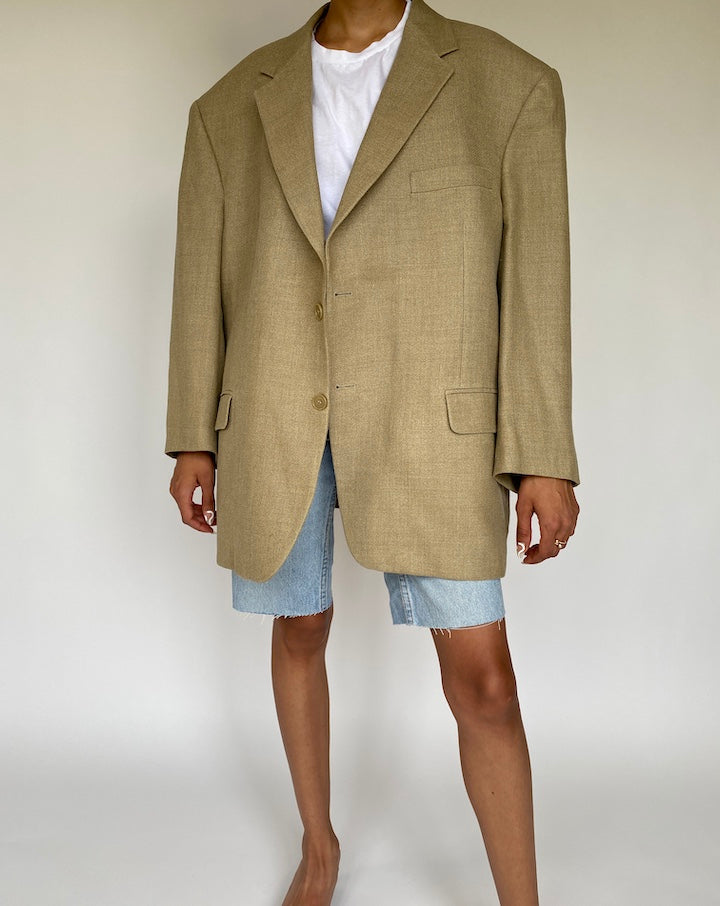 VINTAGE SILK AND WOOL BLAZER 825-4