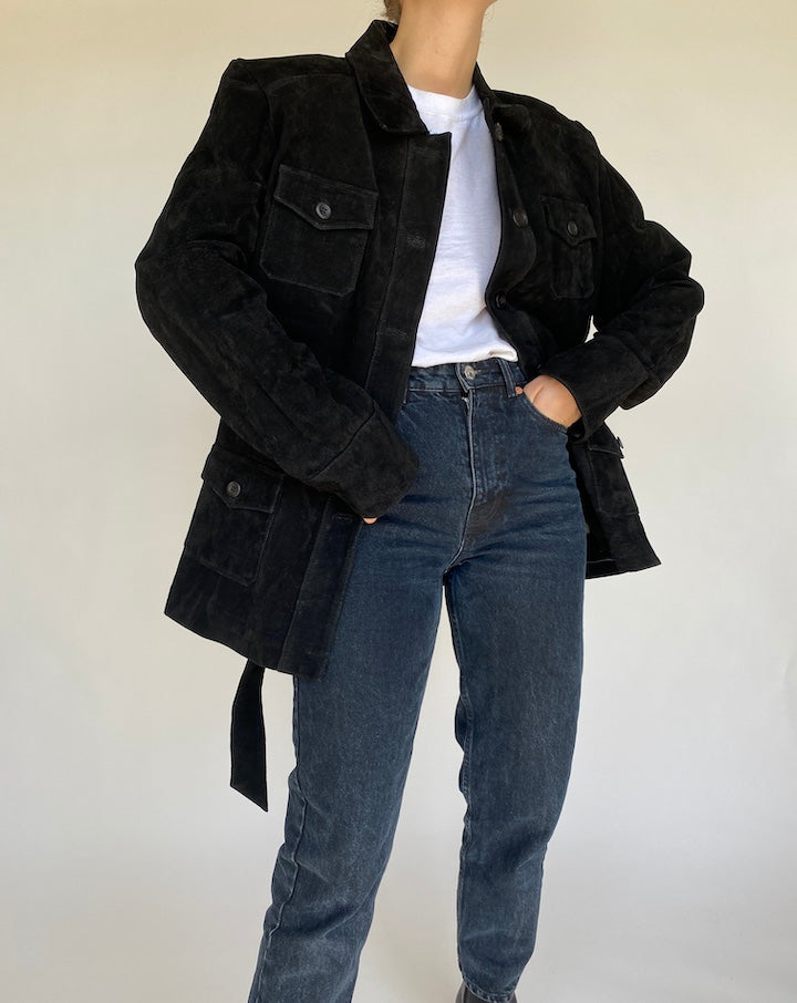 VINTAGE SUEDE LEATHER TRENCH 427 2