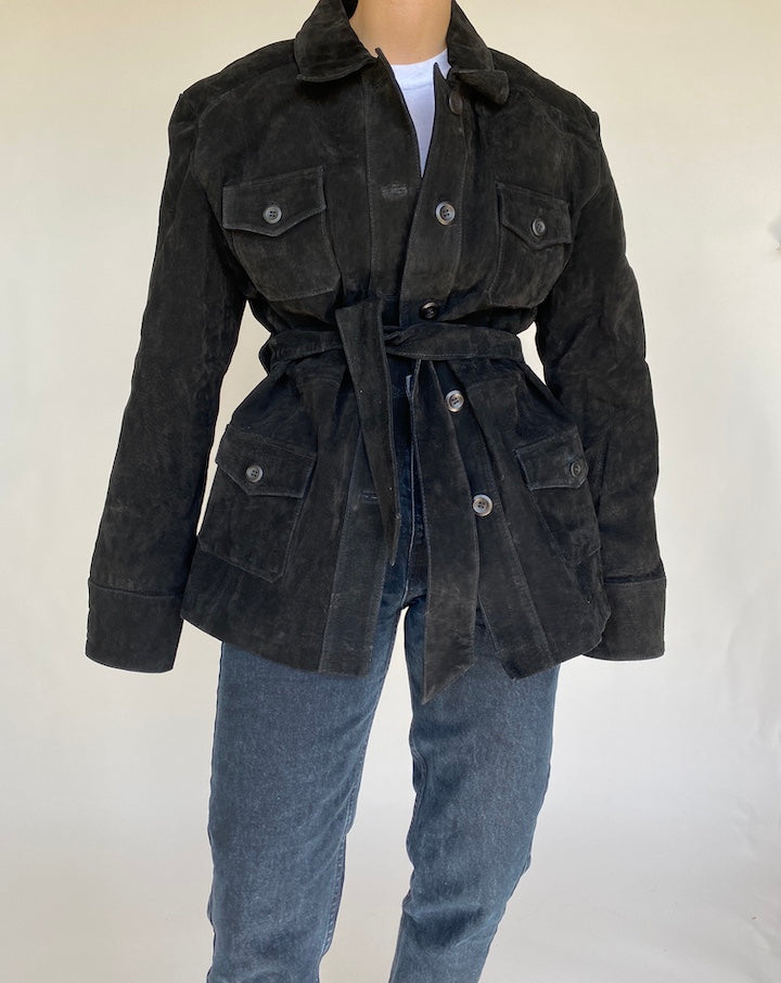 VINTAGE SUEDE LEATHER TRENCH 427