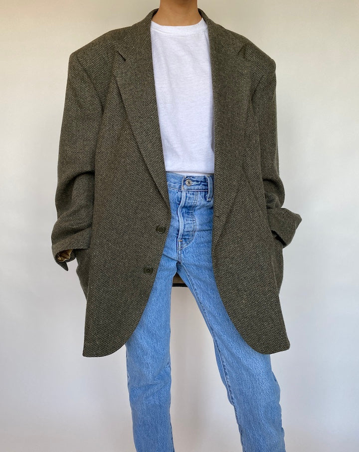 VINTAGE TWEED BLAZER 598