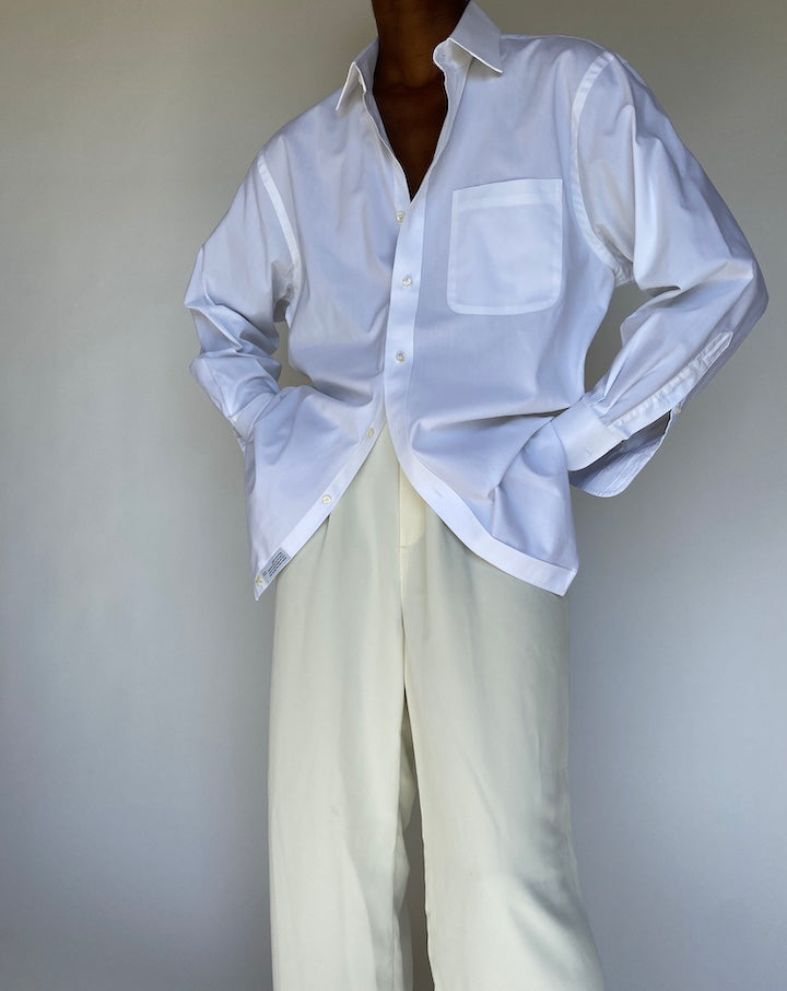 VINTAGE WHITE BUTTON DOWN SHIRT 1186-2