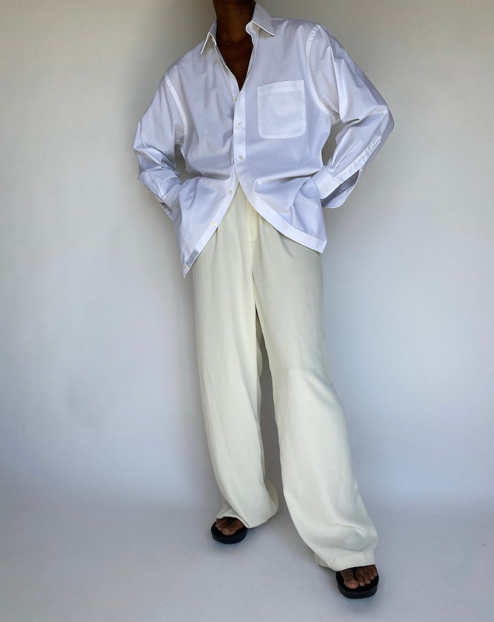 VINTAGE WHITE BUTTON DOWN SHIRT 1186