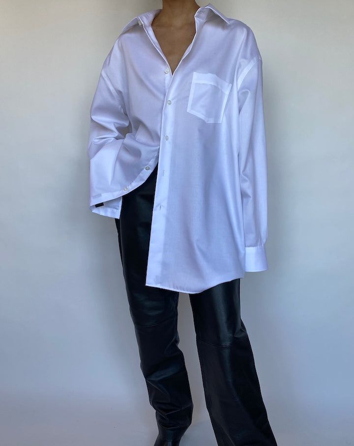 VINTAGE WHITE BUTTON DOWN SHIRT 556-2