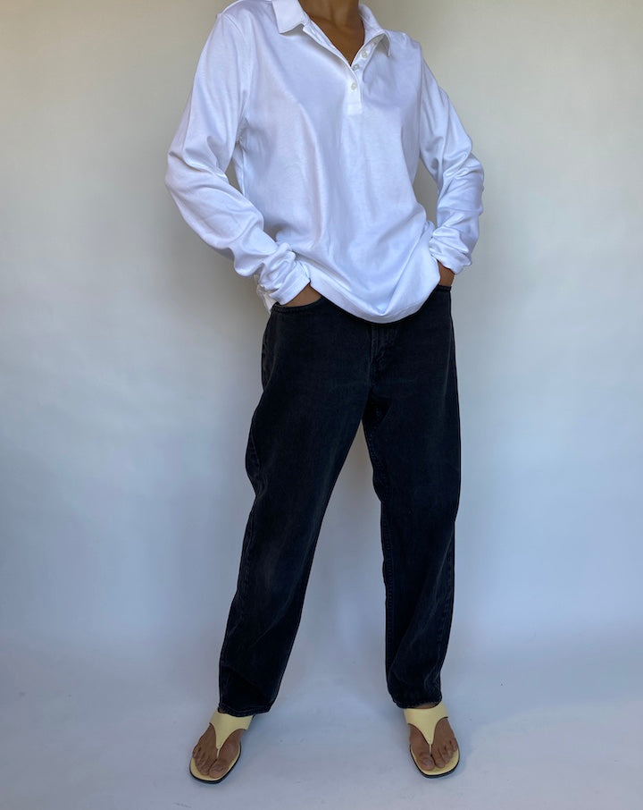 VINTAGE WHITE LONGSLEEVE TOP 713