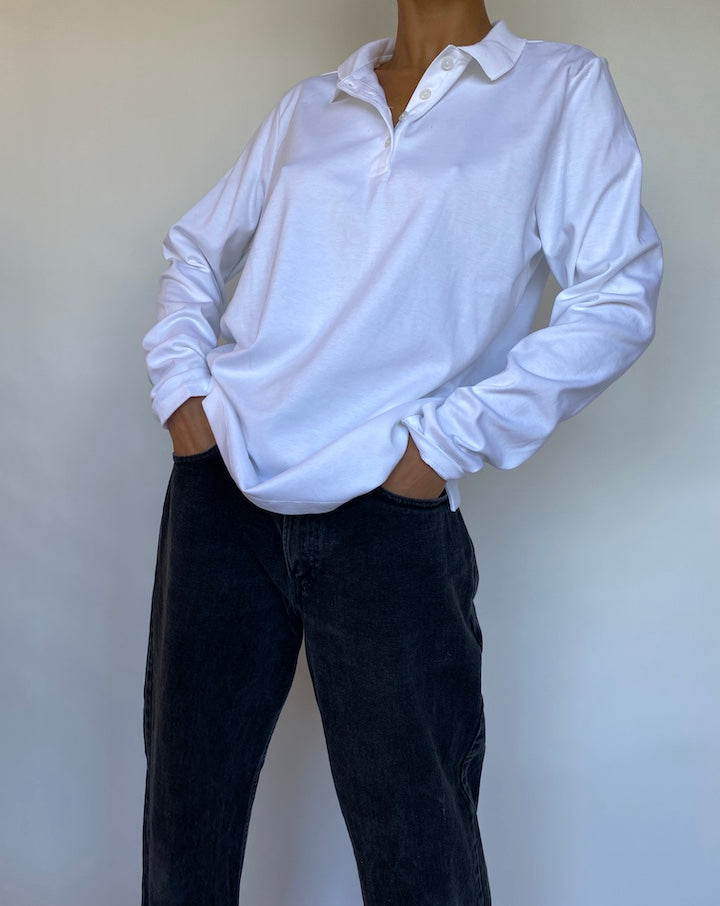 VINTAGE WHITE LONGSLEEVE TOP 713