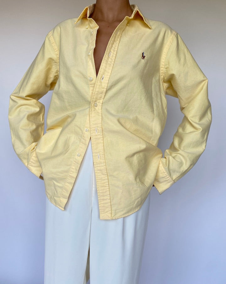 VINTAGE YELLOW RALPH LAUREN SHIRT 1090