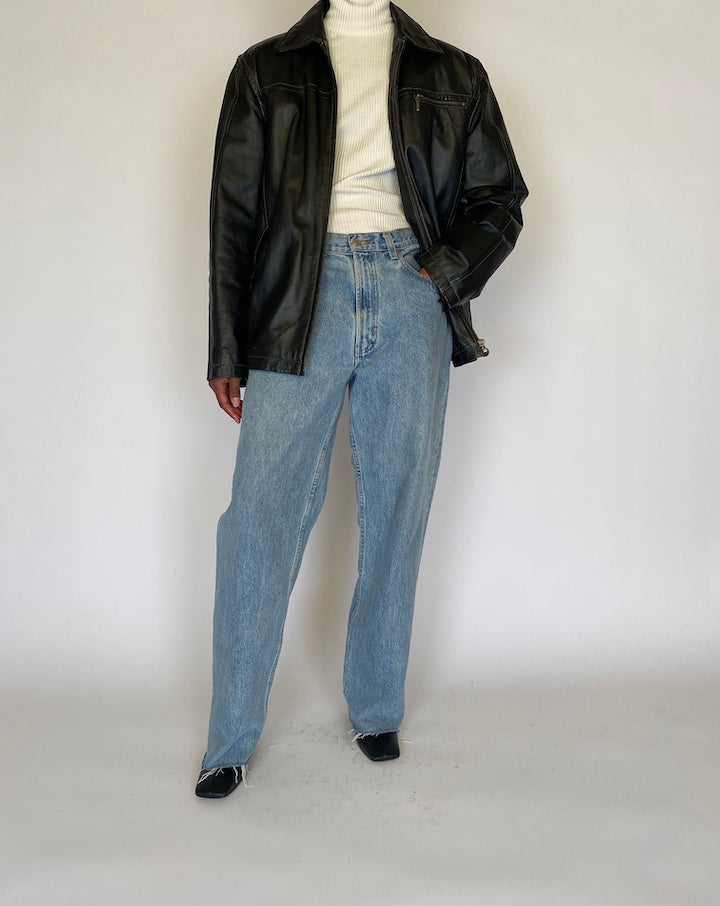 VINTAGE BLACK LEATHER JACKET 4479