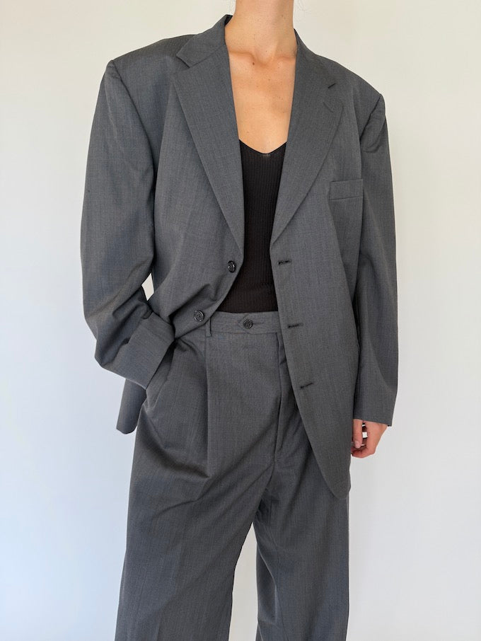Vintage oversized suit in grey 5694