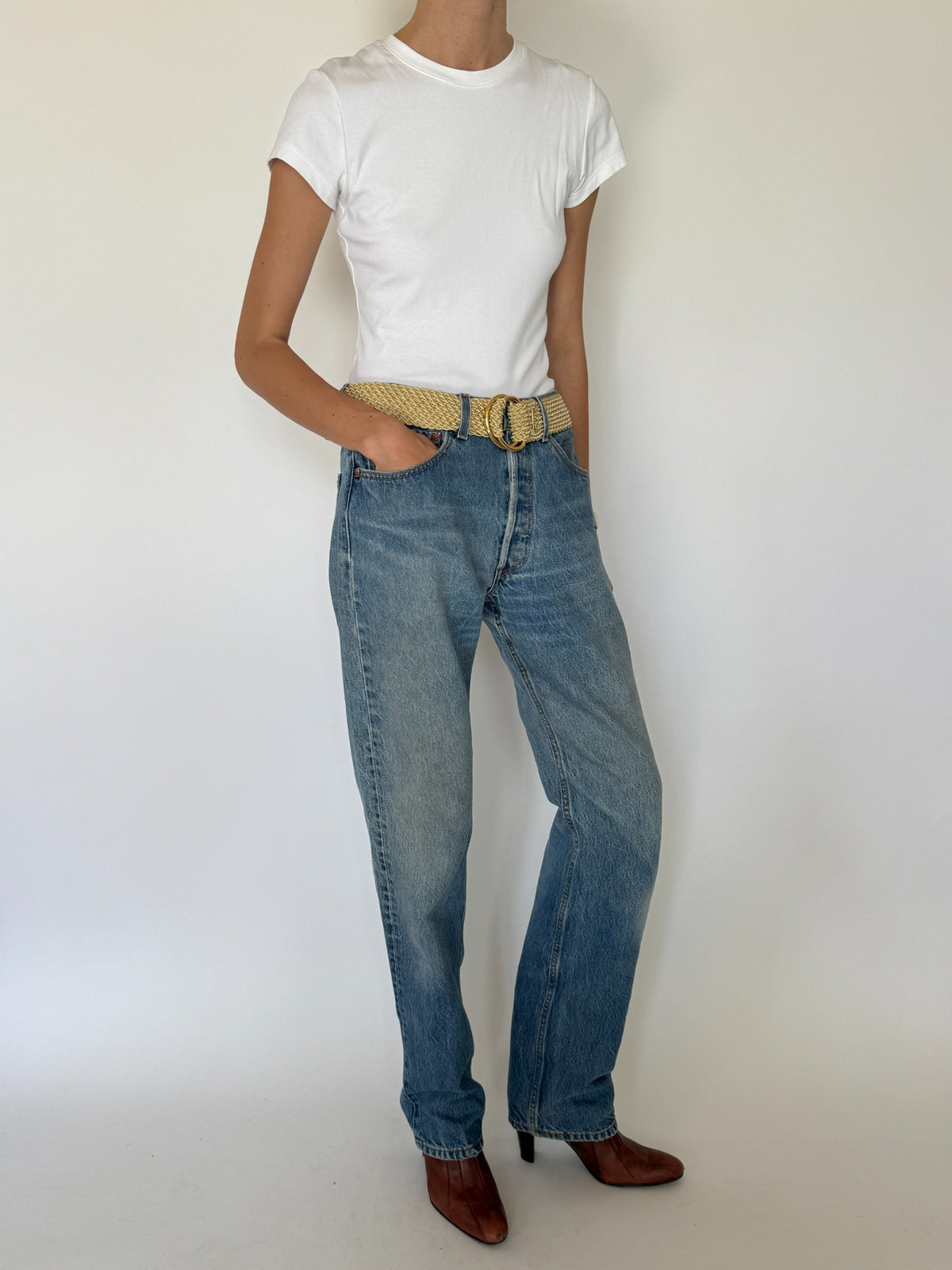 Vintage Lauren Ralph Lauren gold braided belt