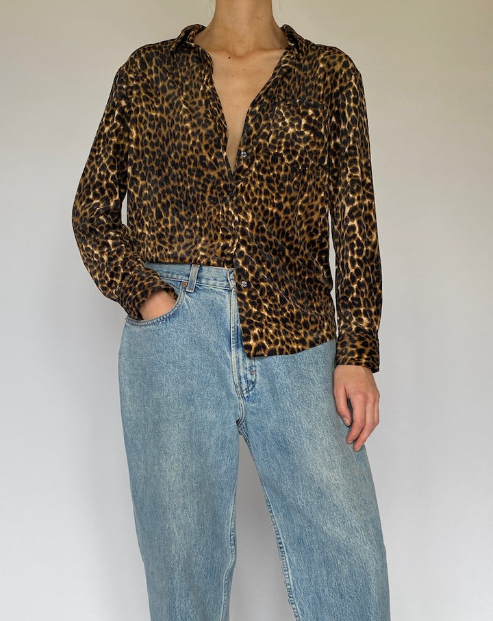 Vintage Animal Printed Blouse 5318