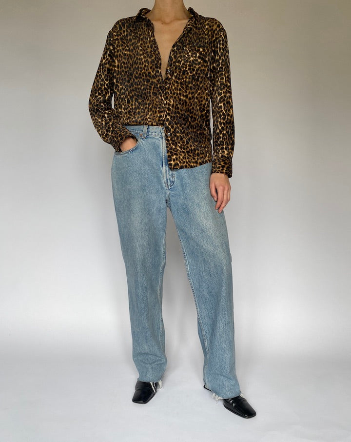 Vintage Animal Printed Blouse 5318