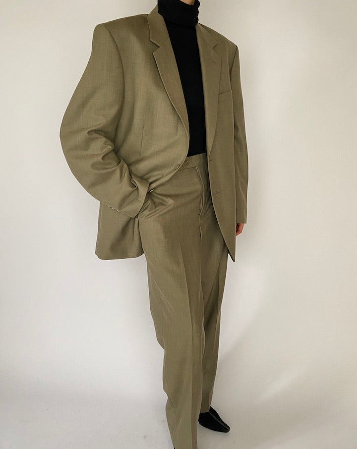 Vintage Oversized Beige Suit 5283