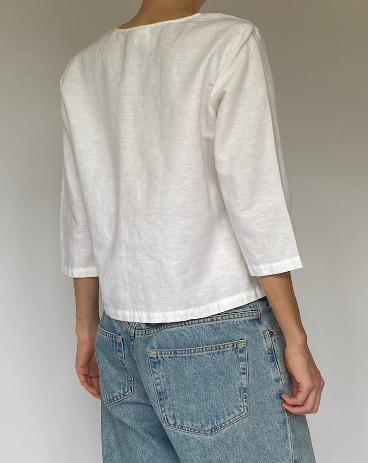 Vintage Linen and Cotton Top 5320