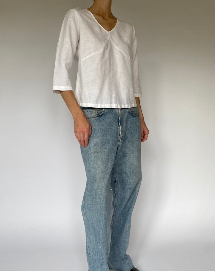 Vintage Linen and Cotton Top 5320