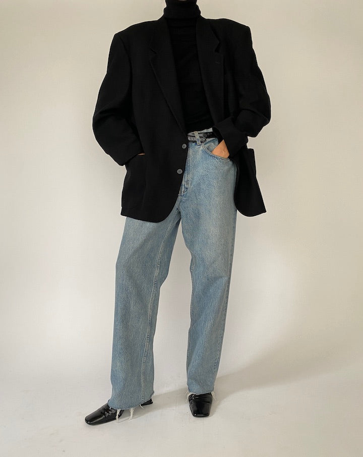 Vintage Oversized Black Blazer 5110