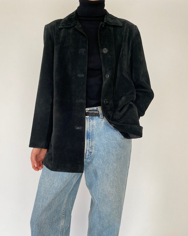 Vintage Black Leather Jacket 5105