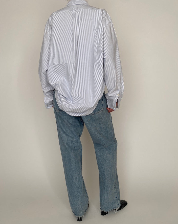 Vintage White and Blue Ralph Lauren Shirt 5266