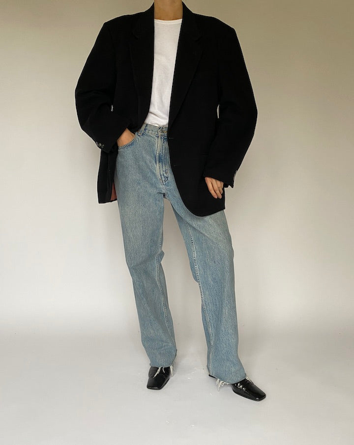 Vintage Oversized Wool and Cashmere Blazer 5188