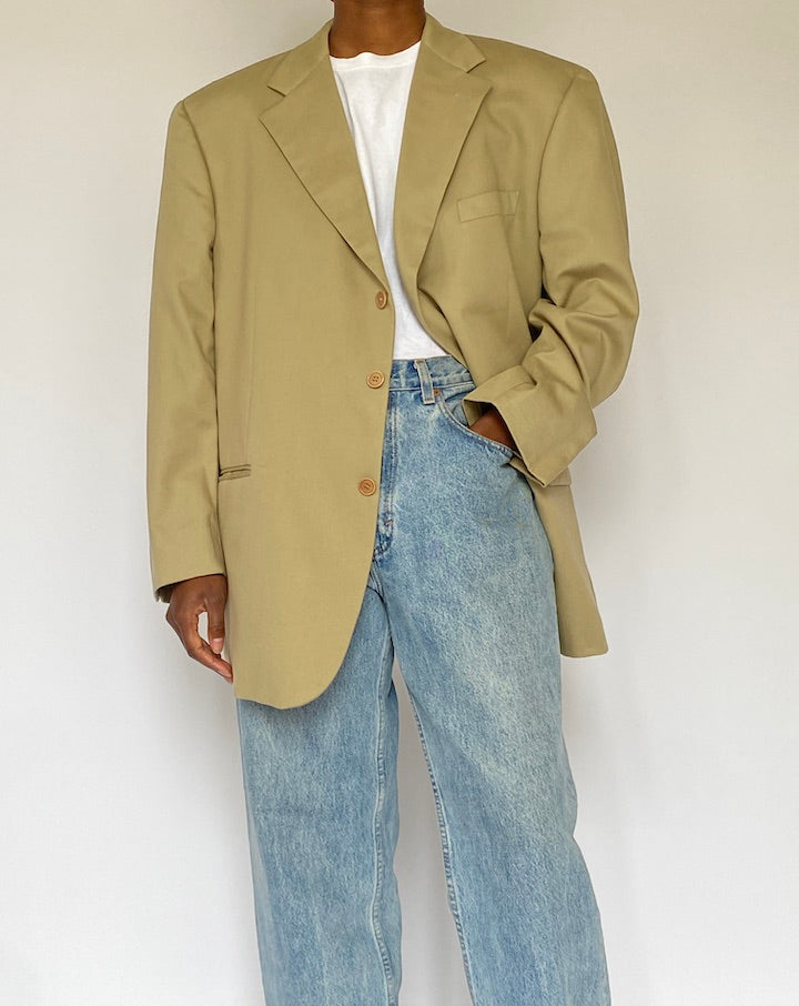 VINTAGE OVERSIZED BEIGE BLAZER 5038