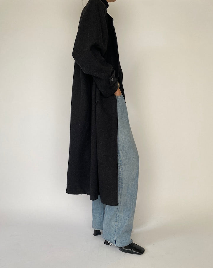 Vintage Oversized Dark Grey Coat 5276