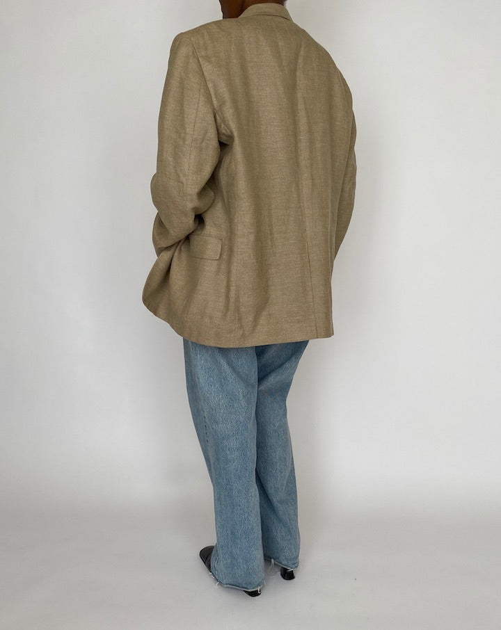 VINTAGE OVERSIZED BEIGE BLAZER 4636